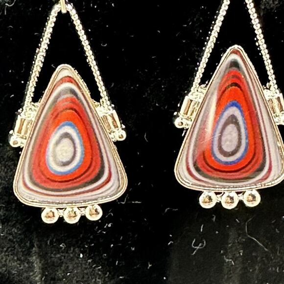 Statement‎ Dangle Earrings Colorful Triangle Design Fashion Jewelry - Picture 8 of 8